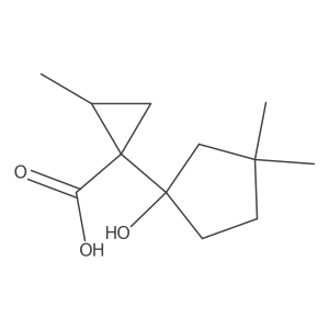 1-(1-Hydroxy-3,3-dimethylcyclopentyl)-2-methylcyclopropane-1-carboxylic acid Structure