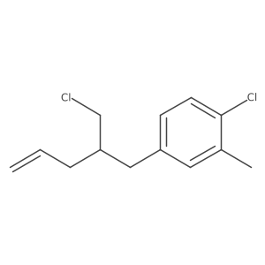 1-Chloro-4-[2-(chloromethyl)pent-4-en-1-yl]-2-methylbenzene结构式