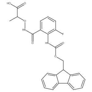2-({[2-({[(9H-fluoren-9-yl)methoxy]carbonyl}amino)-3-fluorophenyl]formamido}oxy)propanoic acid结构式