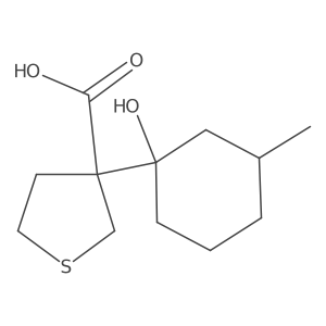 3-(1-Hydroxy-3-methylcyclohexyl)thiolane-3-carboxylic acid Structure