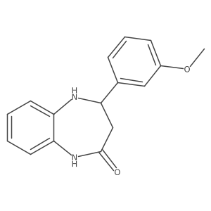 4-(3-Methoxyphenyl)-1,3,4,5-tetrahydro-2h-1,5-benzodiazepin-2-one Structure