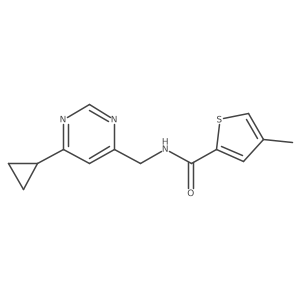 N-[(6-cyclopropylpyrimidin-4-yl)methyl]-4-methylthiophene-2-carboxamide Structure