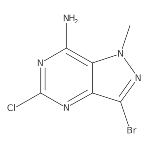 3-Bromo-5-chloro-1-methylpyrazolo[4,3-d]pyrimidin-7-amine结构式