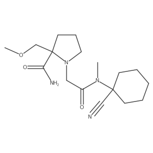 1-[2-[(1-cyanocyclohexyl)-methyl-amino]-2-oxo-ethyl]-2-(methoxymethyl)pyrrolidine-2-carboxamide Structure