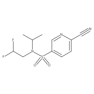 6-Cyano-n-(2,2-difluoroethyl)-n-(propan-2-yl)pyridine-3-sulfonamide Structure
