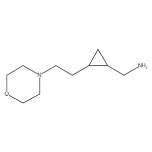 rac-[(1R,2S)-2-[2-(morpholin-4-yl)ethyl]cyclopropyl]methanamine结构式