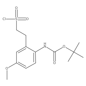 tert-butyl N-{2-[2-(chlorosulfonyl)ethyl]-4-methoxyphenyl}carbamate结构式