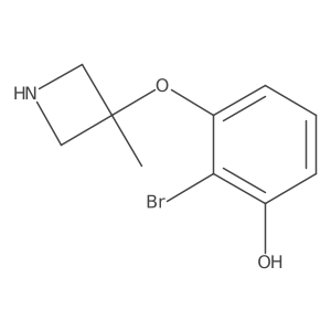2-Bromo-3-[(3-methylazetidin-3-yl)oxy]phenol结构式