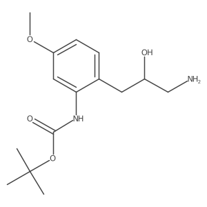 tert-butyl N-[2-(3-amino-2-hydroxypropyl)-5-methoxyphenyl]carbamate结构式