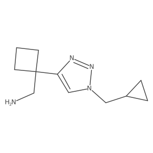 {1-[1-(cyclopropylmethyl)-1H-1,2,3-triazol-4-yl]cyclobutyl}methanamine Structure