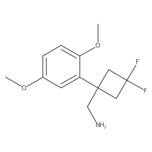 [1-(2,5-Dimethoxyphenyl)-3,3-difluorocyclobutyl]methanamine结构式