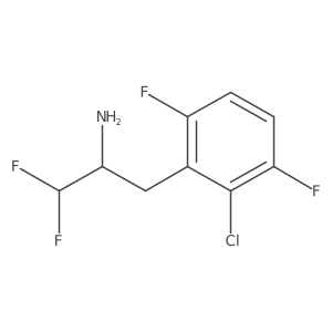 3-(2-Chloro-3,6-difluorophenyl)-1,1-difluoropropan-2-amine结构式