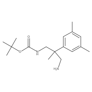 tert-butyl N-[3-amino-2-(3,5-dimethylphenyl)-2-methylpropyl]carbamate Structure