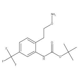 tert-butyl N-{2-[2-(aminooxy)ethyl]-5-(trifluoromethyl)phenyl}carbamate结构式