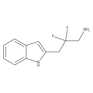 2,2-difluoro-3-(1H-indol-2-yl)propan-1-amine结构式