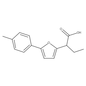 2-[5-(4-Methylphenyl)furan-2-yl]butanoic acid Structure