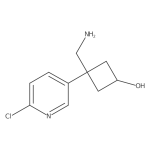 3-(Aminomethyl)-3-(6-chloropyridin-3-yl)cyclobutan-1-ol结构式