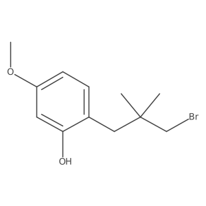 2-(3-Bromo-2,2-dimethylpropyl)-5-methoxyphenol结构式