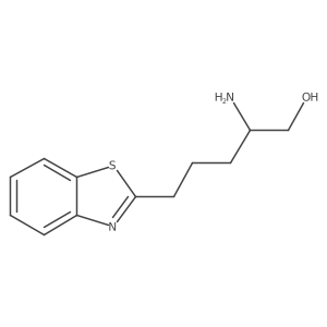 2-Amino-5-(1,3-benzothiazol-2-yl)pentan-1-ol结构式