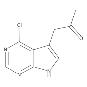 1-{4-chloro-7H-pyrrolo[2,3-d]pyrimidin-5-yl}propan-2-one结构式