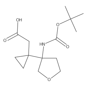2-[1-(3-{[(Tert-butoxy)carbonyl]amino}oxolan-3-yl)cyclopropyl]acetic acid Structure