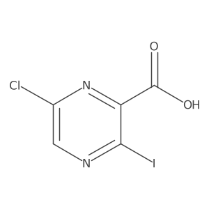 6-Chloro-3-iodopyrazine-2-carboxylicacid结构式