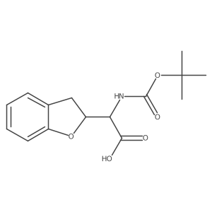 (2S)-2-[(2S)-2,3-Dihydro-1-benzofuran-2-yl]-2-[(2-methylpropan-2-yl)oxycarbonylamino]acetic acid结构式