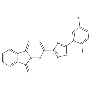 1,3-dioxo-2,3-dihydro-1H-isoindol-2-yl 5-(2,5-difluorophenyl)-1,2,4-oxadiazole-3-carboxylate结构式