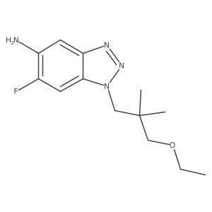 1-(3-ethoxy-2,2-dimethylpropyl)-6-fluoro-1H-1,2,3-benzotriazol-5-amine结构式