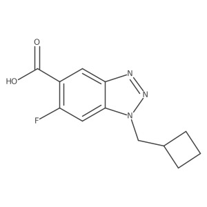 1-(cyclobutylmethyl)-6-fluoro-1H-1,2,3-benzotriazole-5-carboxylic acid结构式