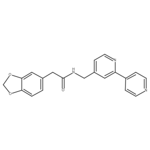 2-(2H-1,3-benzodioxol-5-yl)-N-({[2,4'-bipyridine]-4-yl}methyl)acetamide Structure
