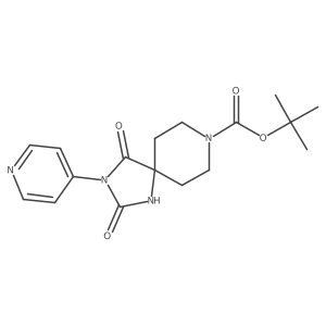 8-Boc-3-(4-pyridyl)-1,3,8-triazaspiro[4.5]decane-2,4-dione结构式