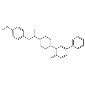 2-{1-[2-(4-Methoxyphenyl)acetyl]piperidin-4-yl}-6-phenyl-2,3-dihydropyridazin-3-one结构式