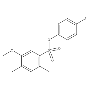 4-Fluorophenyl 5-methoxy-2,4-dimethylbenzene-1-sulfonate结构式