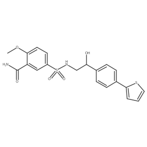 5-({2-Hydroxy-2-[4-(thiophen-2-yl)phenyl]ethyl}sulfamoyl)-2-methoxybenzamide Structure