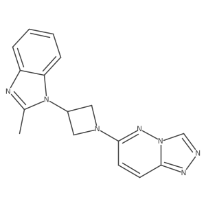 6-[3-(2-Methylbenzimidazol-1-yl)azetidin-1-yl]-[1,2,4]triazolo[4,3-b]pyridazine结构式