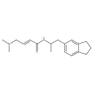 (2E)-N-[(2R)-1-(2,3-dihydro-1H-inden-5-yl)propan-2-yl]-4-(dimethylamino)but-2-enamide结构式