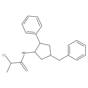 N-[(3S,4R)-1-Benzyl-4-phenylpyrrolidin-3-yl]-2-chloropropanamide结构式