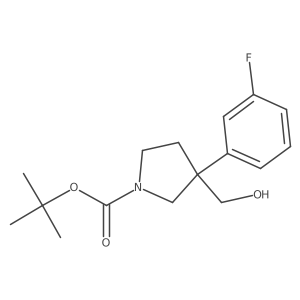 Tert-butyl 3-(3-fluorophenyl)-3-(hydroxymethyl)pyrrolidine-1-carboxylate Structure
