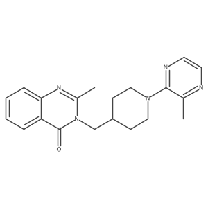 2-Methyl-3-{[1-(3-methylpyrazin-2-yl)piperidin-4-yl]methyl}-3,4-dihydroquinazolin-4-one Structure