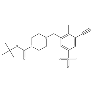 Tert-butyl 4-{[3-ethynyl-5-(fluorosulfonyl)-2-methylphenyl]methyl}piperazine-1-carboxylate Structure