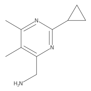 1-(2-Cyclopropyl-5,6-dimethylpyrimidin-4-yl)methanamine Structure