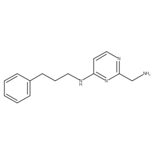 2-(aminomethyl)-N-(3-phenylpropyl)pyrimidin-4-amine结构式