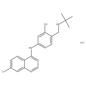 2-((tert-Butylamino)methyl)-5-((7-chloroquinolin-4-yl)amino)phenol hydrochloride Structure
