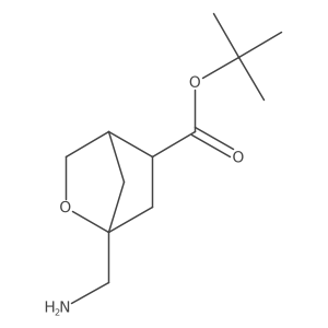 rac-tert-butyl (1R,4R,5R)-1-(aminomethyl)-2-oxabicyclo[2.2.1]heptane-5-carboxylate Structure