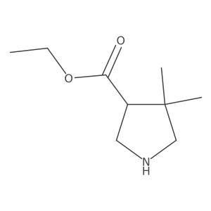 ethyl (3S)-4,4-dimethylpyrrolidine-3-carboxylate结构式