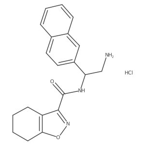 N-[2-amino-1-(naphthalen-2-yl)ethyl]-4,5,6,7-tetrahydro-1,2-benzoxazole-3-carboxamide hydrochloride Structure