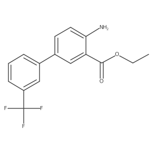 Ethyl 4-amino-3'-(trifluoromethyl)-[1,1'-biphenyl]-3-carboxylate结构式