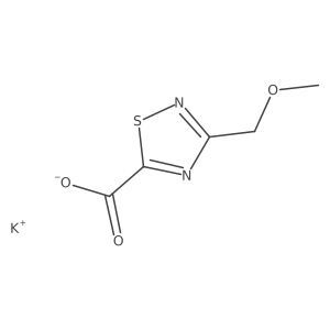Potassium 3-(methoxymethyl)-1,2,4-thiadiazole-5-carboxylate结构式