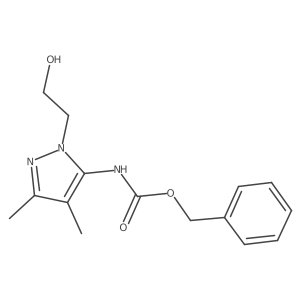 benzyl N-[1-(2-hydroxyethyl)-3,4-dimethyl-1H-pyrazol-5-yl]carbamate结构式